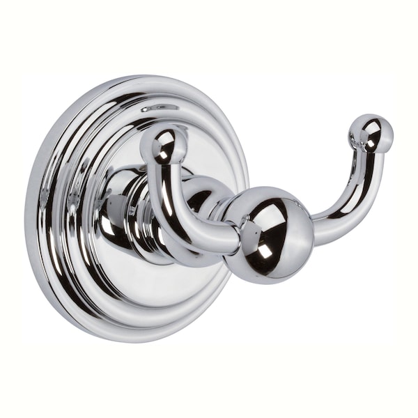 Ginger Double Robe Hook in Polished Chrome 1111/PC | Zoro